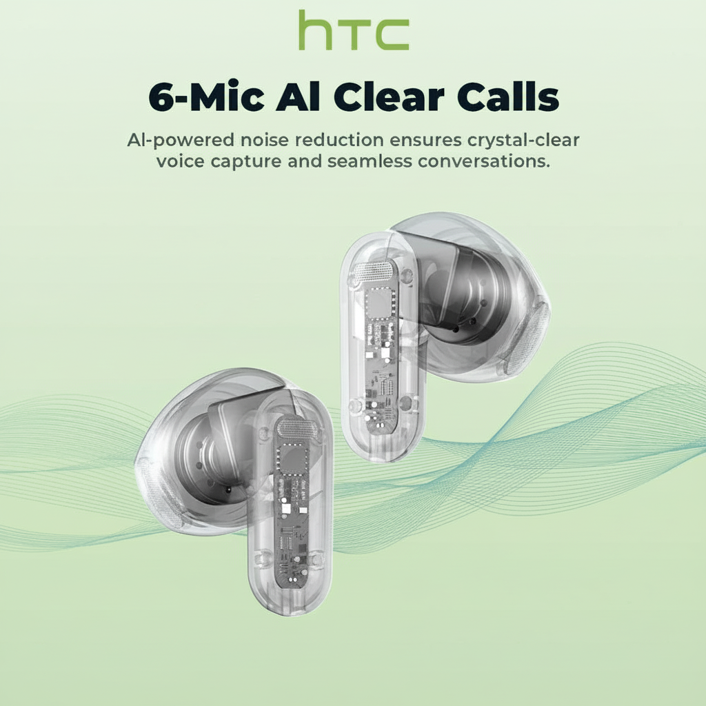 HTC® NE20 Bluetooth 5.4 Earphones With LED Display